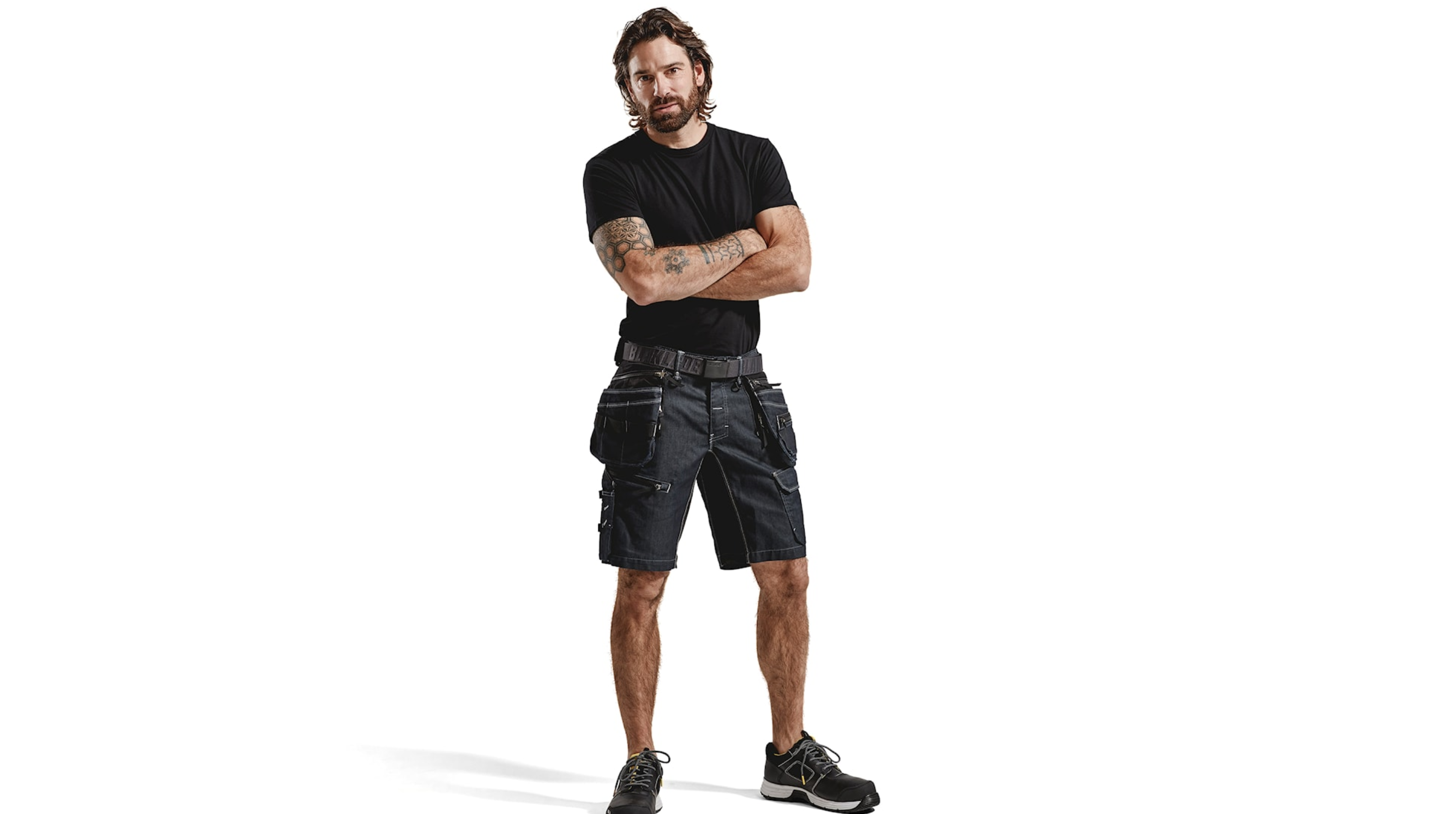 Stretch work 2025 shorts mens