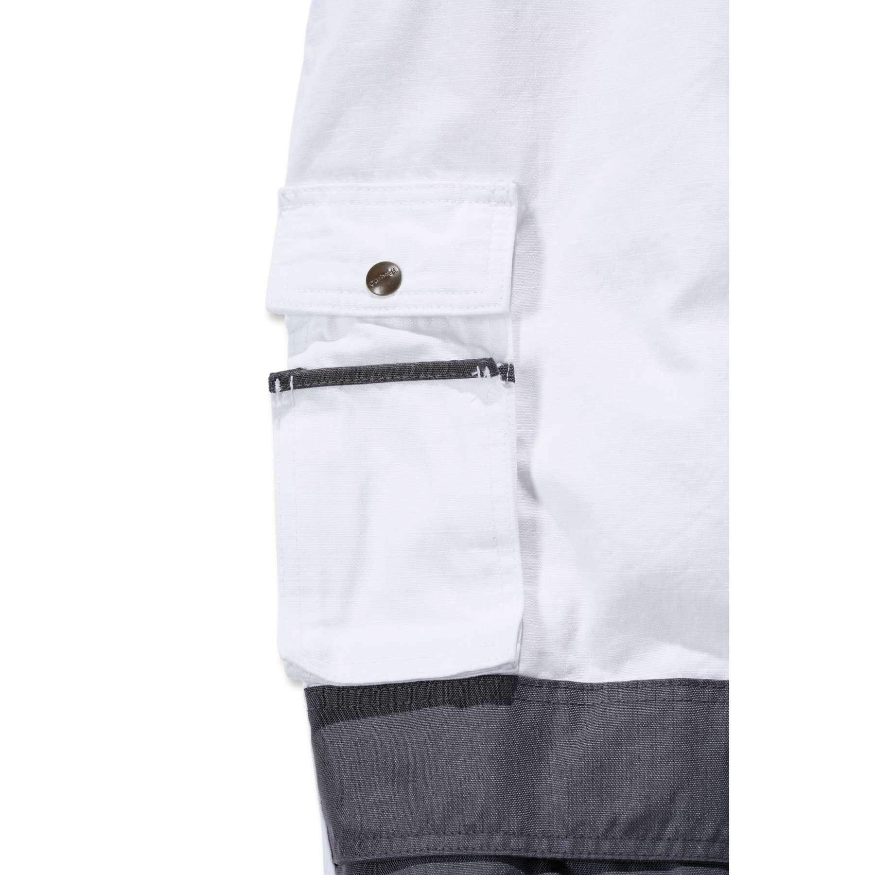 Carhartt Emea Multi-Pocket Ripstop Trousers 100233 White Detail 3#colour_white