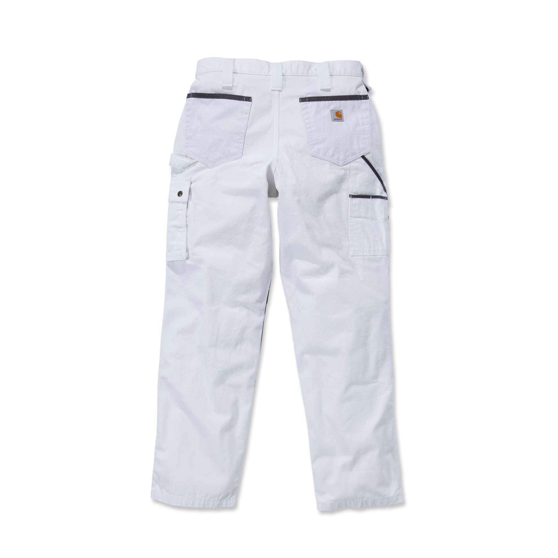 Carhartt Emea Multi-Pocket Ripstop Trousers 100233 White Back#colour_white