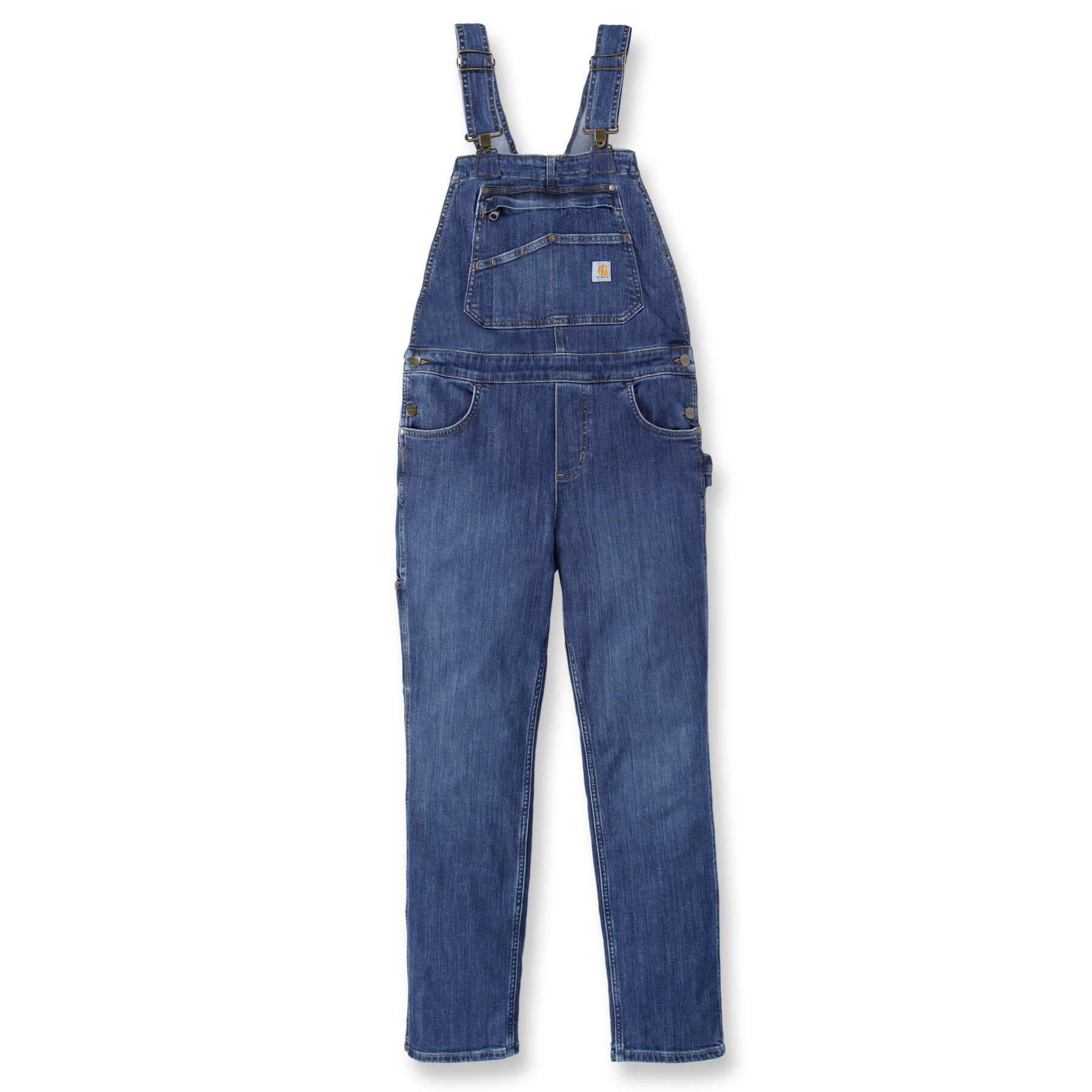 Carhartt Womens Relaxed Fit Stretch Denim Bib Overalls 106002