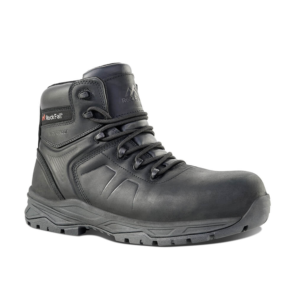 Steel Toe Cap Rockfall Footwear Rockfall Black Steel Toe Capped - Main Image
