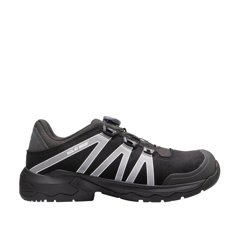 solid gear s3 boa Solid Gear by Snickers 81005 Onyx Low Cordura Canvas Wide Fit S3 BOA Composite Safety Shoes