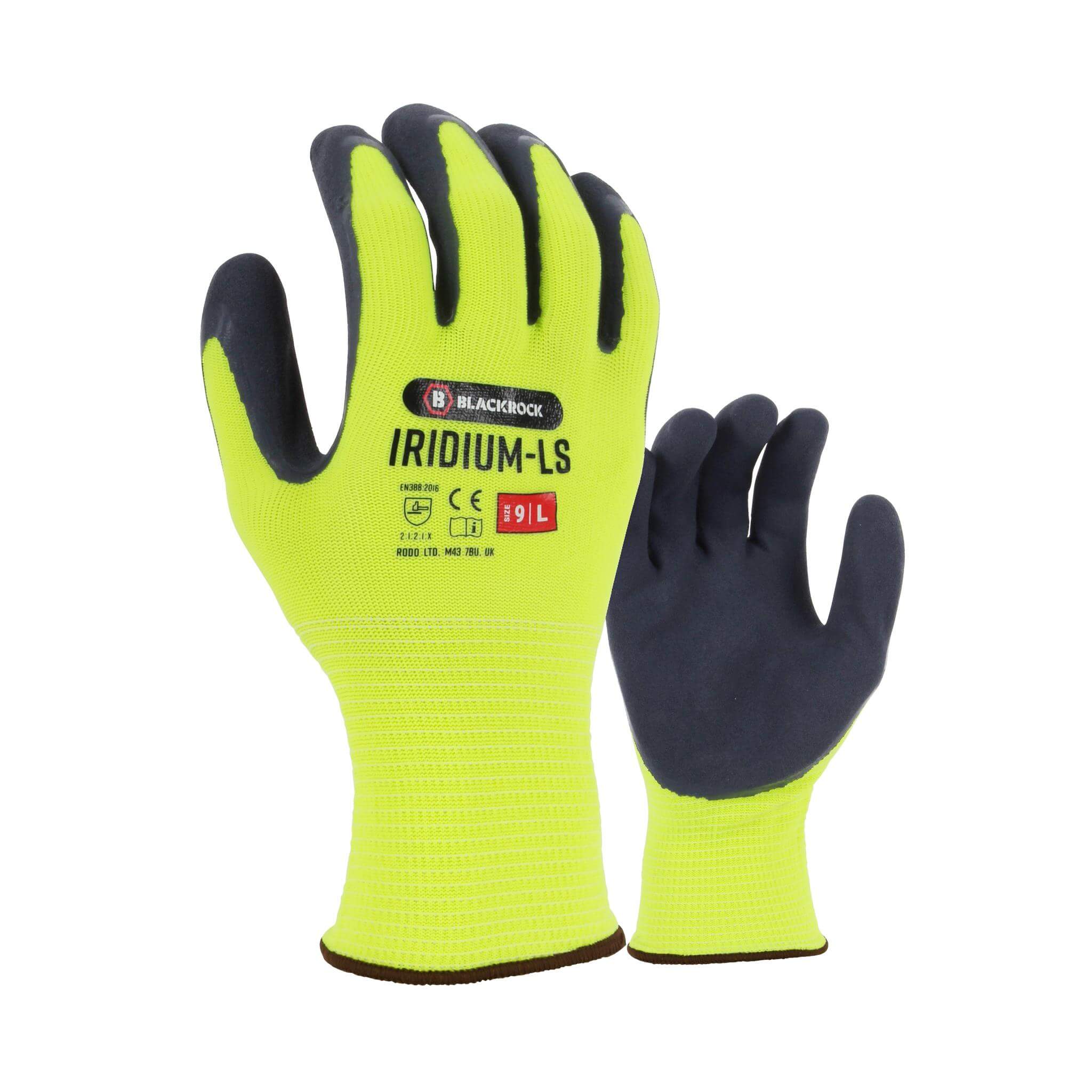 Blackrock Lavoro Guanti Alta Visibilità Neon Sandy Lattice Gomma Blackrock Lavoro Guanti Alta Visibilità Neon Sandy Lattice Gomma