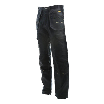DeWalt Pro Tradesman Black Knee Pad Holster Trousers Black Side 1 #colour_black