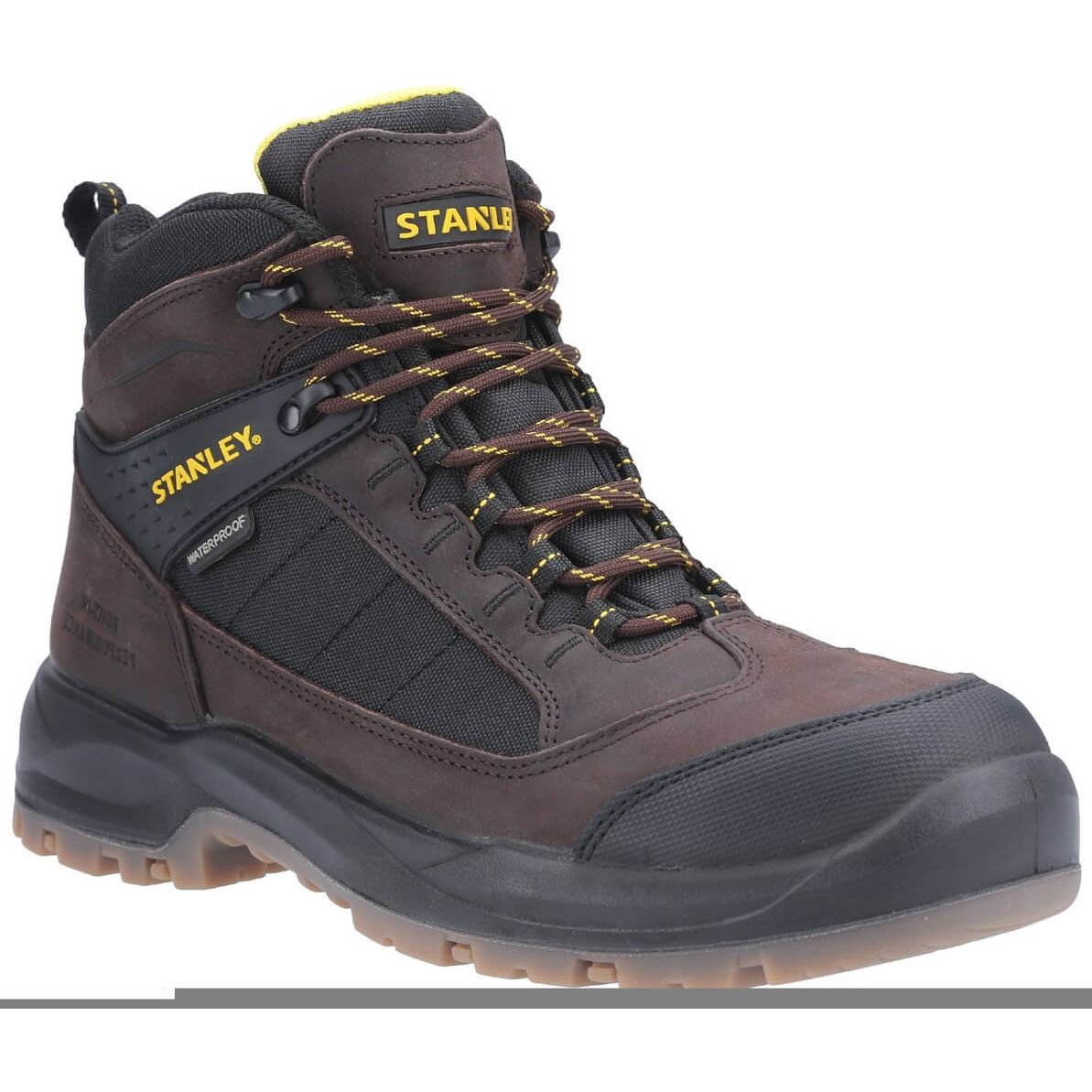  Stanley Unisex Tradesman Safety Boot Brown Size UK 12