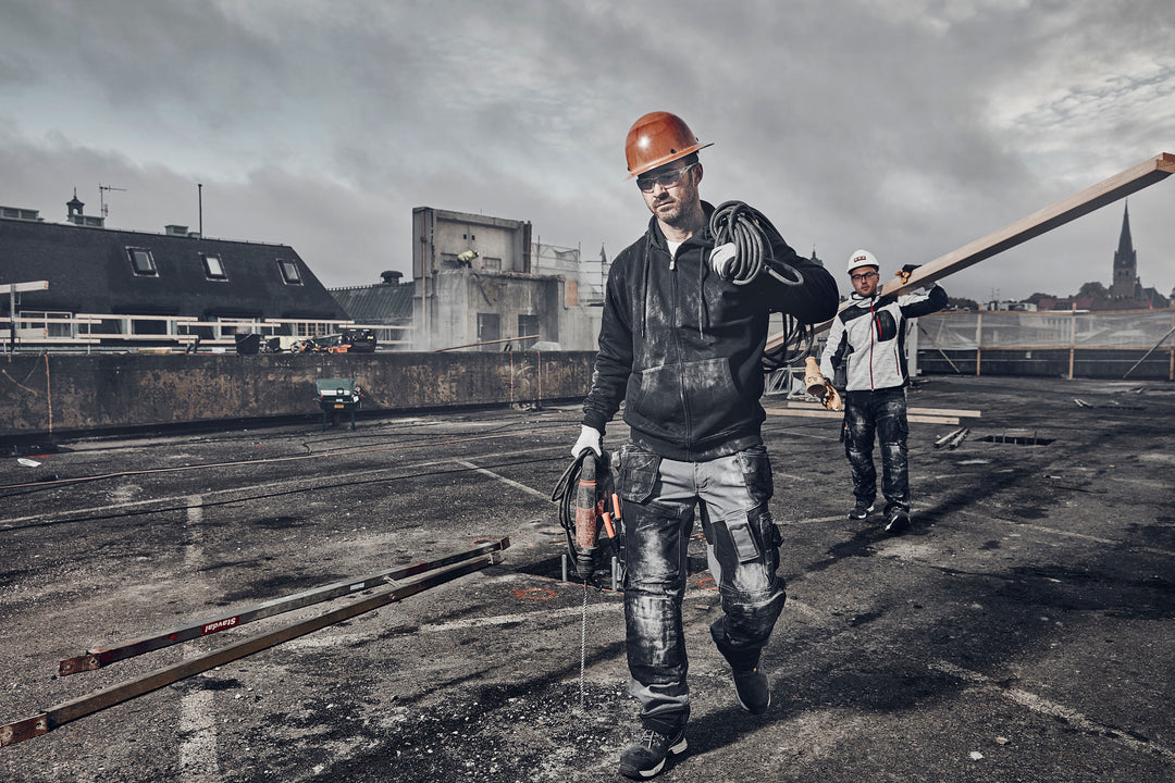 An image of workers wearing Blaklader Winter Workwear Jackets