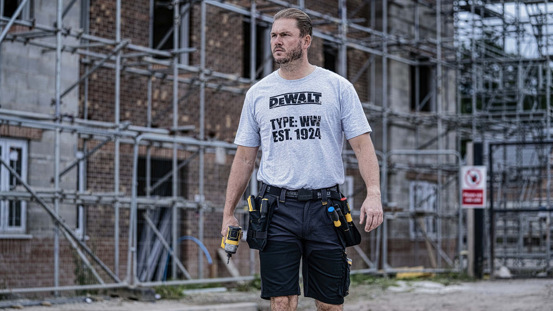 An image of someone wearing DeWalt Shorts