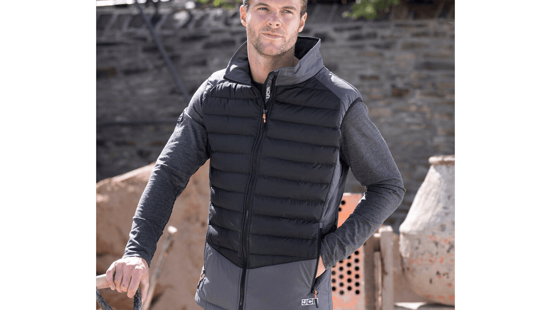 An image of someone wearing JCB Bodywarmer