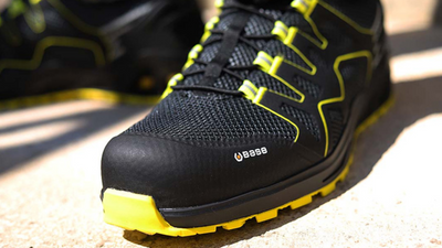 An image of the Base Safety Shoes being worn