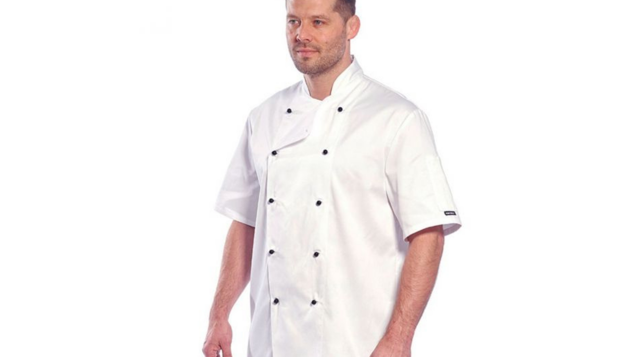 An image of Chef Coat being modelled