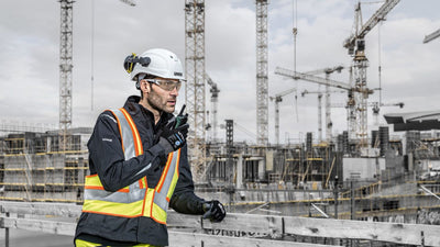 An image of someone wearing Uvex Safety Gloves