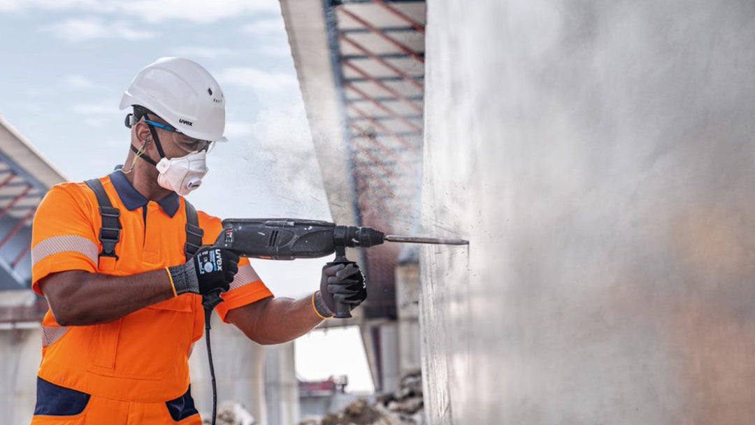 An image of someone wearing Uvex Hearing Protection