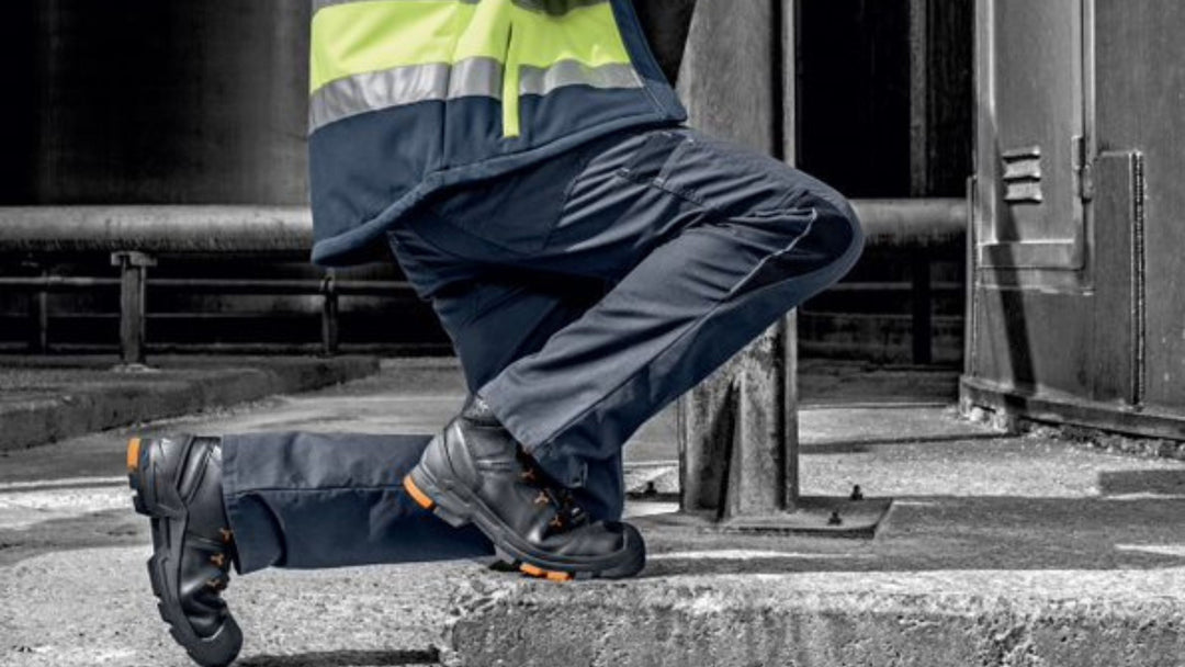 An image of someone wearing Uvex Safety Boots