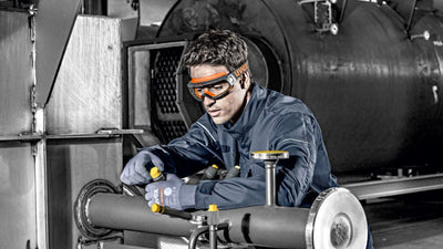An image of someone wearing Uvex Safety Goggles