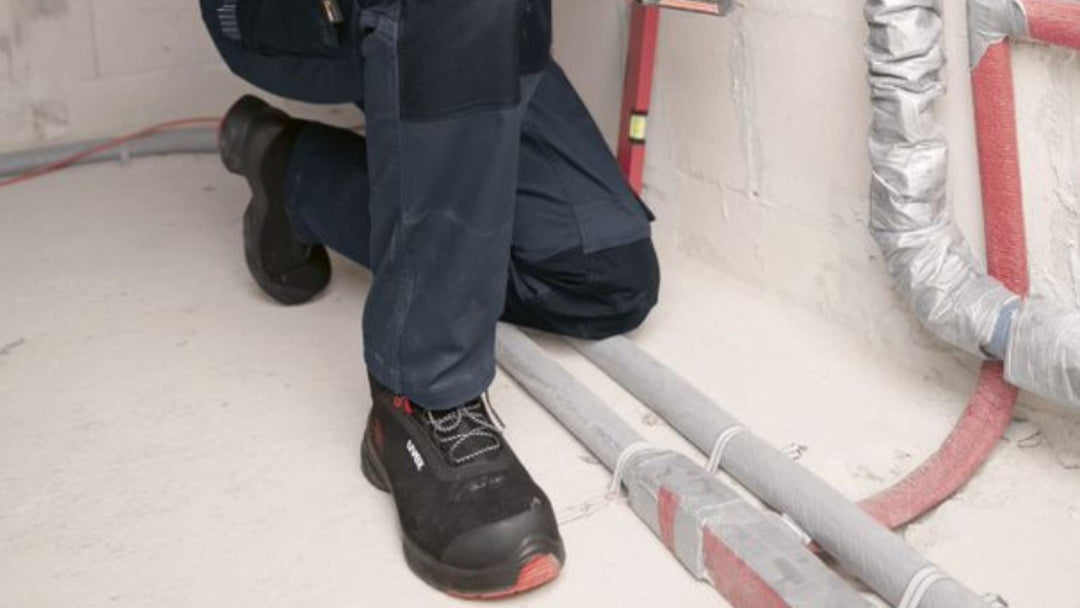 An image of someone wearing Uvex Safety Shoes