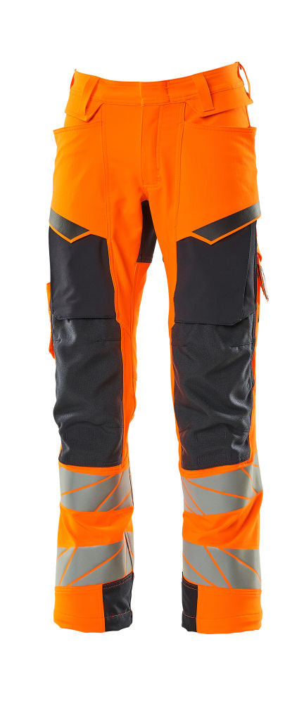 Mascot Hi-Vis Kneepad Trousers With Stretch 19079-511 - Mens, Accelerate Safe