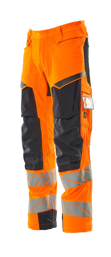 Mascot Hi-Vis Kneepad Trousers With Stretch 19079-511 - Mens, Accelerate Safe