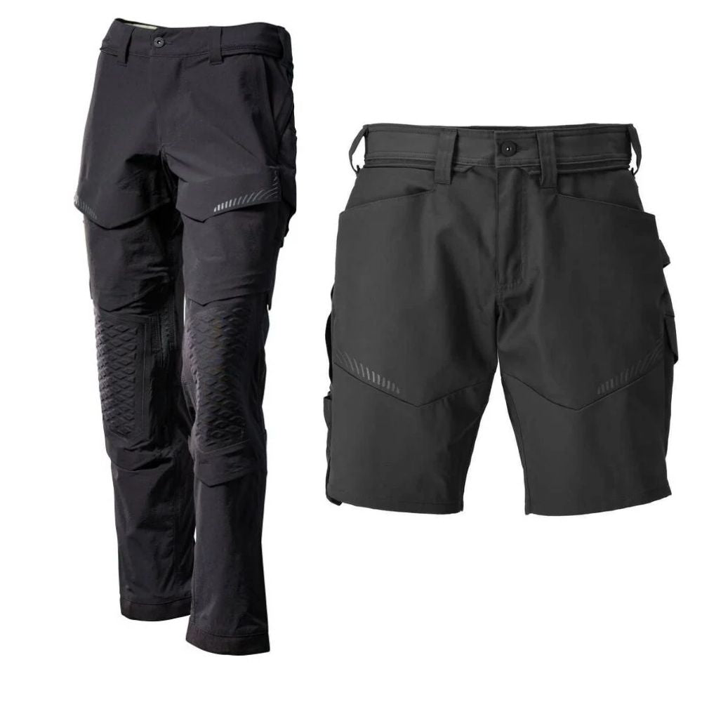 Mascot Lightweight Durable Stretch Trousers with Knee Pad Pockets 22279-605 Front 