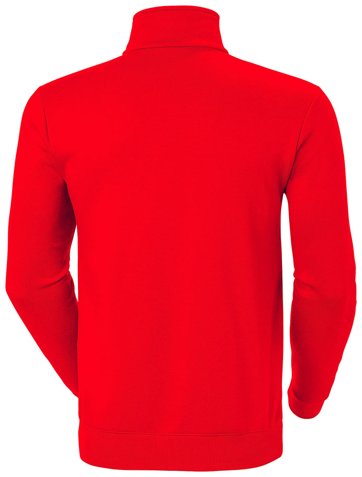 Helly Hansen Classic Half Zip Sweatshirt alert Red back#colour_alert-red