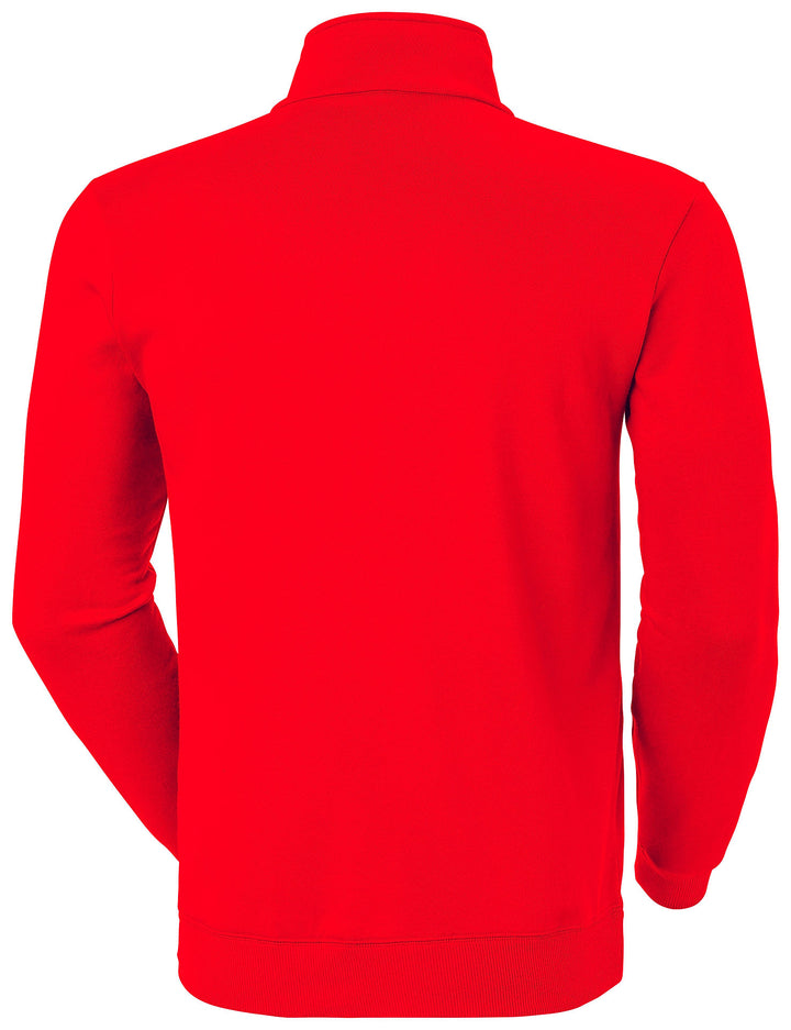 Helly Hansen Classic Zip Sweatshirt Stone Blue Front#colour_alert-red