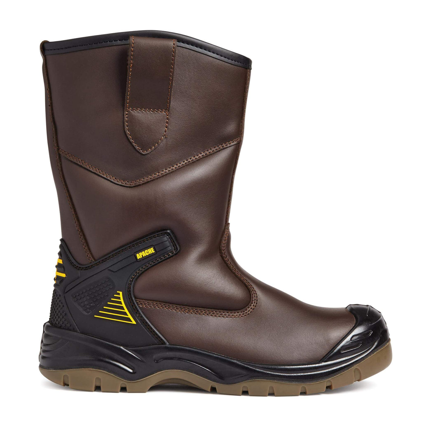 Apache AP305 Brown Waterproof Safety Rigger Boots Brown Main #colour_brown