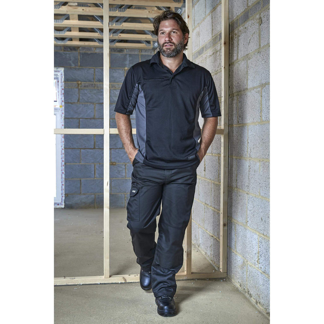 Apache APIND Black Industry Knee Pad Cargo Trousers Black Model 1 