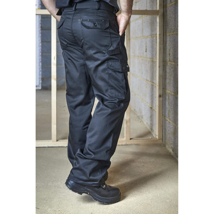 Apache APIND Black Industry Knee Pad Cargo Trousers Black Model 5 #colour_black