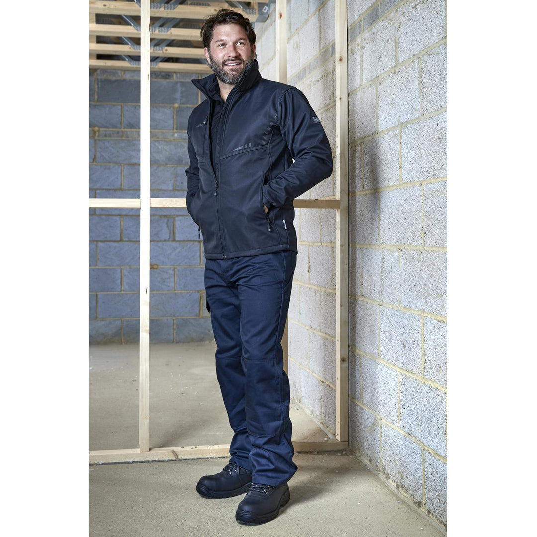 Apache APIND Black Industry Knee Pad Cargo Trousers Navy Model 1 
