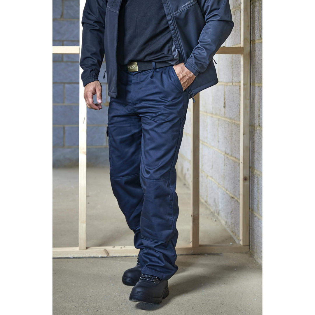 Apache APIND Black Industry Knee Pad Cargo Trousers Navy Model 2 
