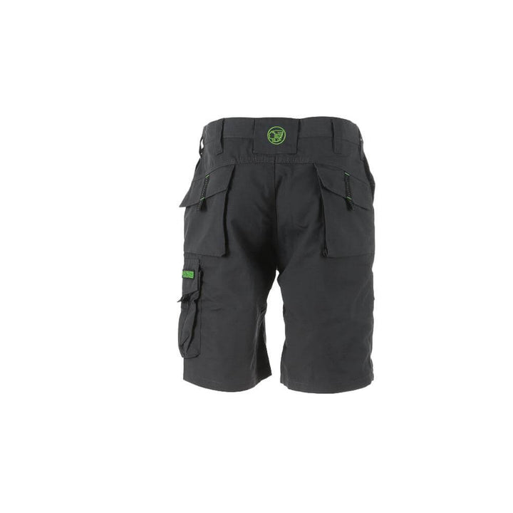 Apache APKHT Grey and Black Ripstop Shorts Cordura Holster Pockets Grey Back #colour_grey