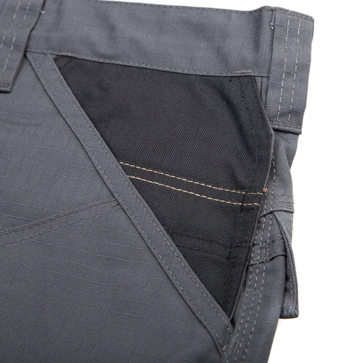 Apache APKHT Grey and Black Ripstop Shorts Cordura Holster Pockets Grey Detail 4 #colour_grey