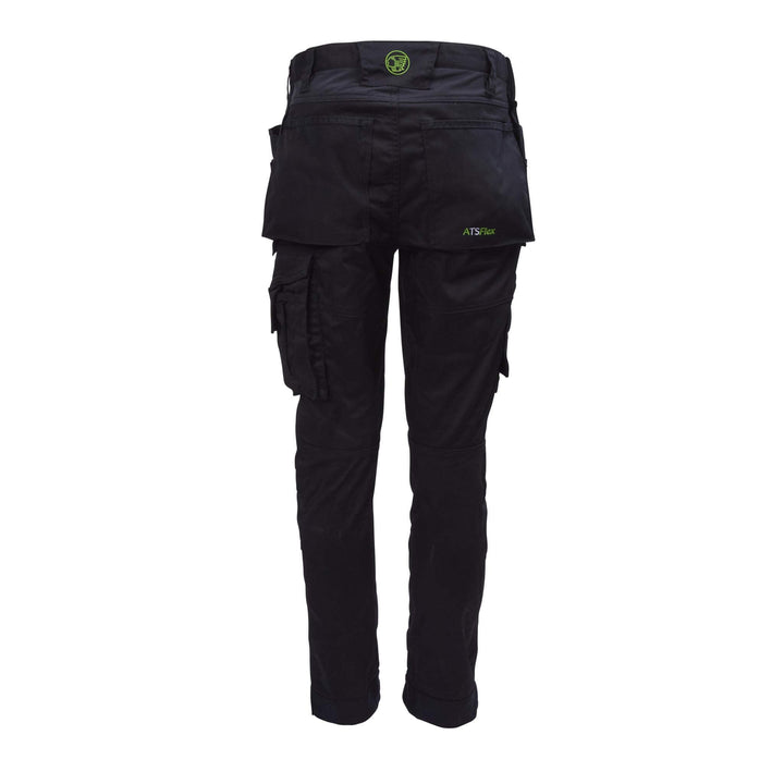 Apache Bancroft Slim Fit Stretch Holster Pocket Trousers Black Back 