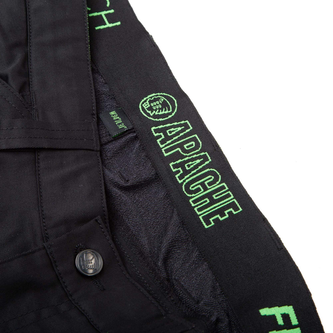 Apache Bancroft Slim Fit Stretch Holster Pocket Trousers Black Detail 5 