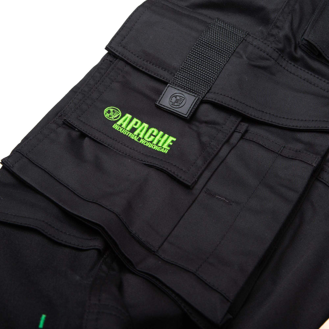 Apache Bancroft Slim Fit Stretch Holster Pocket Trousers Black Detail 6 