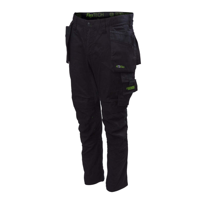 Apache Bancroft Slim Fit Stretch Holster Pocket Trousers Black Side 1 