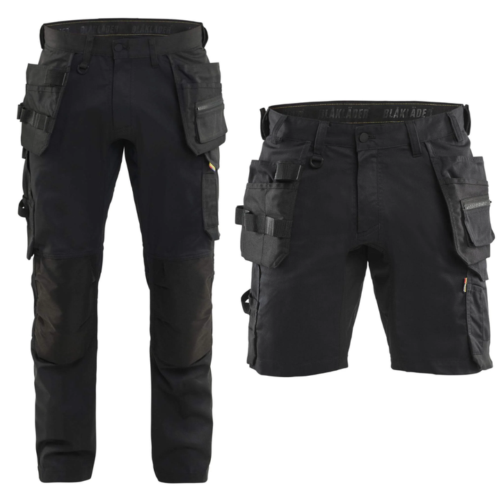 Blaklader 17501832 Lightweight Stretch Craftsman Trousers Black Main 