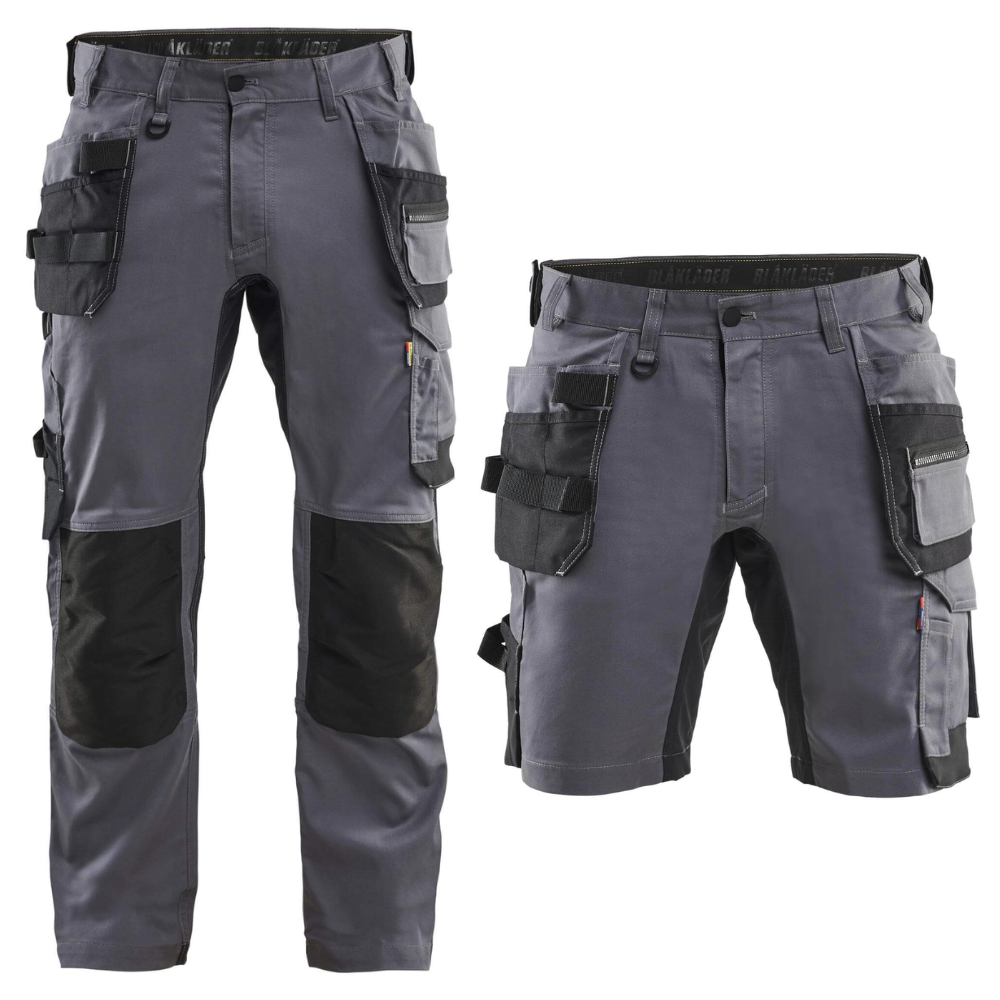 Blaklader 17501832 Lightweight Stretch Craftsman Trousers Mid Grey Main 