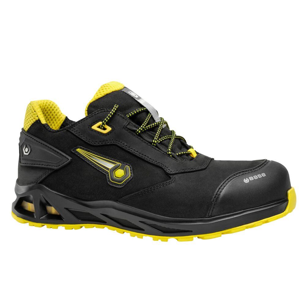 Base K-Hurry / K-Boogie S3L Breathable Aluminium Toe Cap Safety Shoes Black/Yellow 1#colour_black-yellow