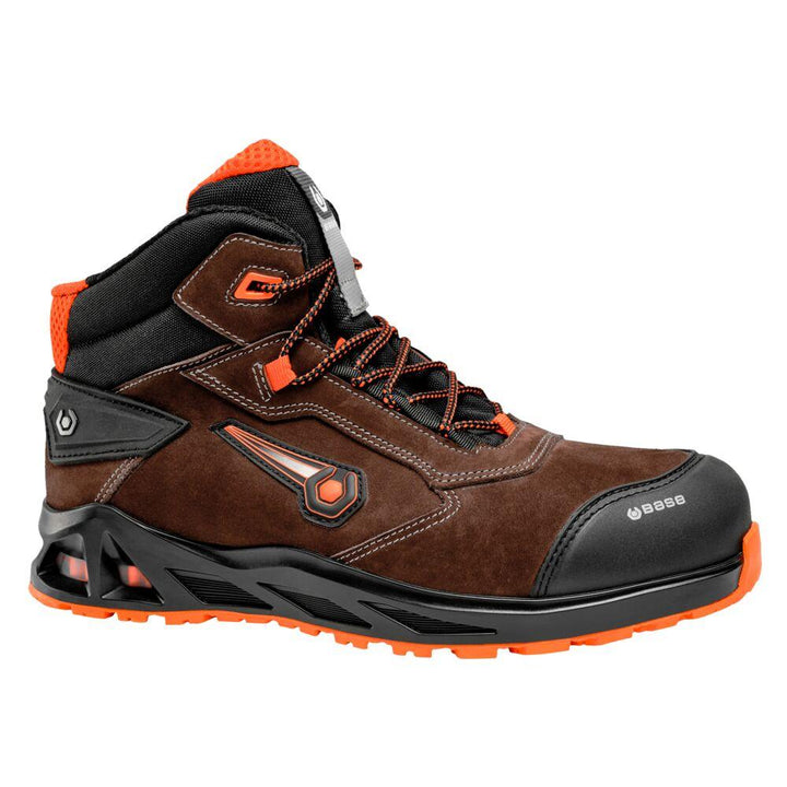 Base K-Hurry Top / K-Boogie Top S3L Aluminium Toe Cap Safety Boots Brown/Orange 1#colour_brown-orange