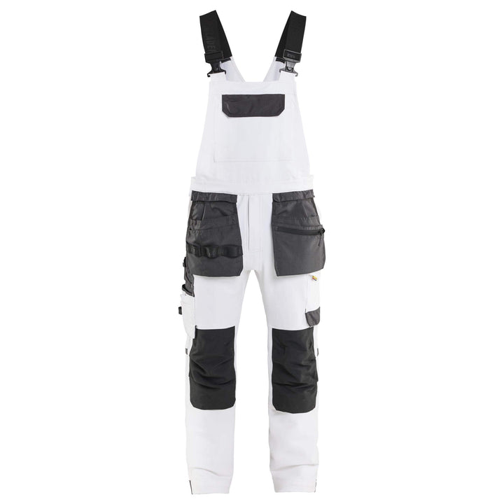 Blaklader 26251642 4-Way Stretch Painters Overall White/Dark Grey Main #colour_white-dark-grey