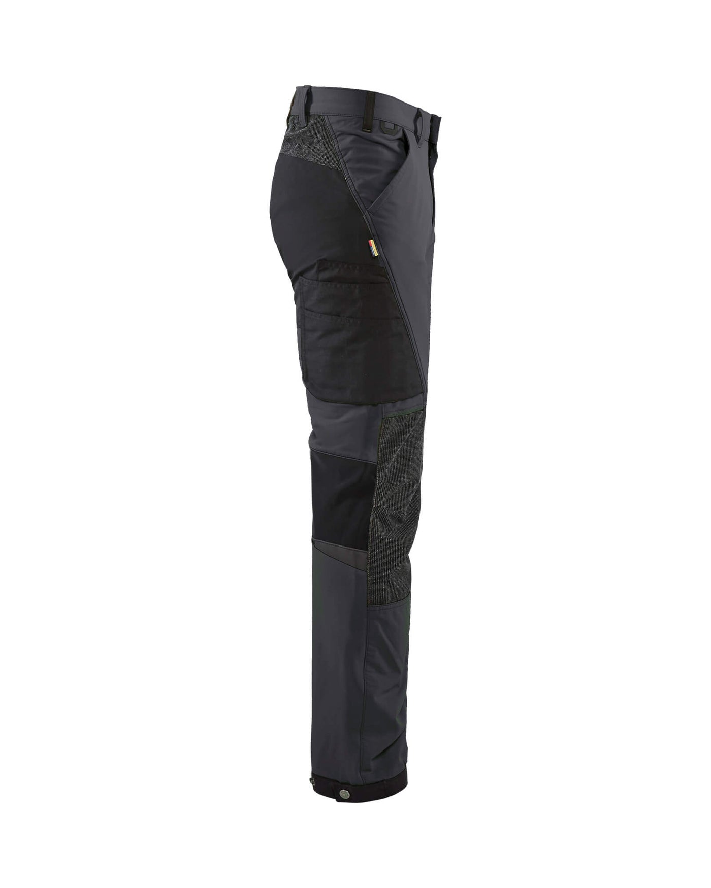 Blaklader 14221645 4-Way-Stretch Trousers Cordura Mid Grey/Black Right #colour_mid-grey-black