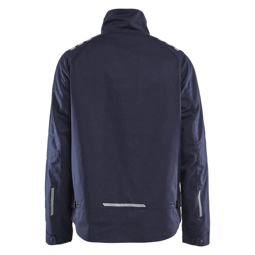 Blaklader 44171512 APC 2 Arc and Flame Retardant Inherent Jacket Navy Blue Rear #colour_navy-blue
