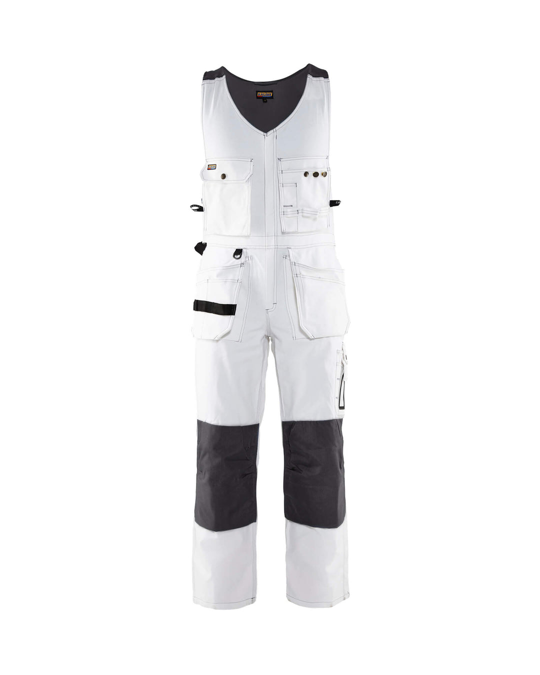 Blaklader 25321210 Bib Overalls White White/Dark Grey Main #colour_white-dark-grey