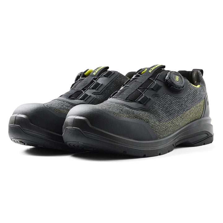 Blaklader 24380000 CRADLE S3L ESD Freelock Composite Toe Cap Safety Shoes Black/Hi-Vis Yellow Left #colour_black-hi-vis-yellow
