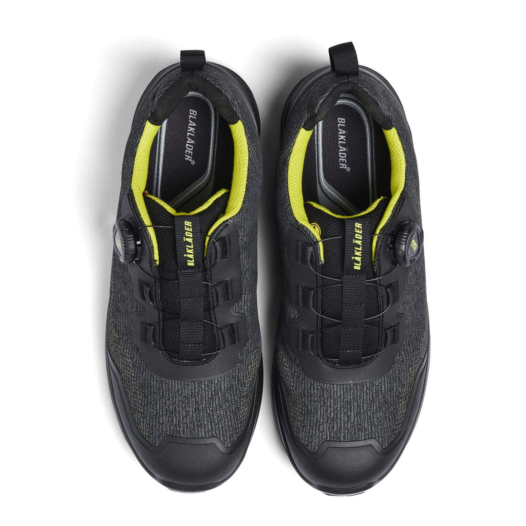 Blaklader 24380000 CRADLE S3L ESD Freelock Composite Toe Cap Safety Shoes Black/Hi-Vis Yellow Right #colour_black-hi-vis-yellow