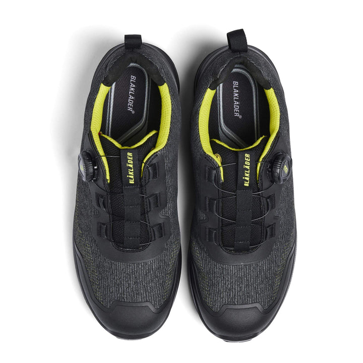 Blaklader 24380000 CRADLE S3L ESD Freelock Composite Toe Cap Safety Shoes Black/Hi-Vis Yellow Right #colour_black-hi-vis-yellow