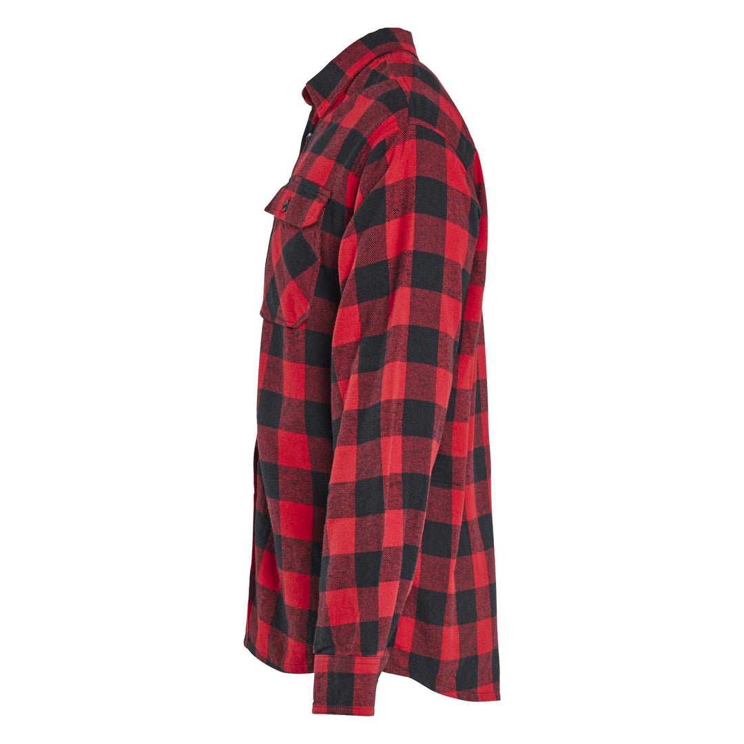 Blaklader 32881168 Cotton Relaxed Fit Flannel Shirt Red/Black Left #colour_red-black