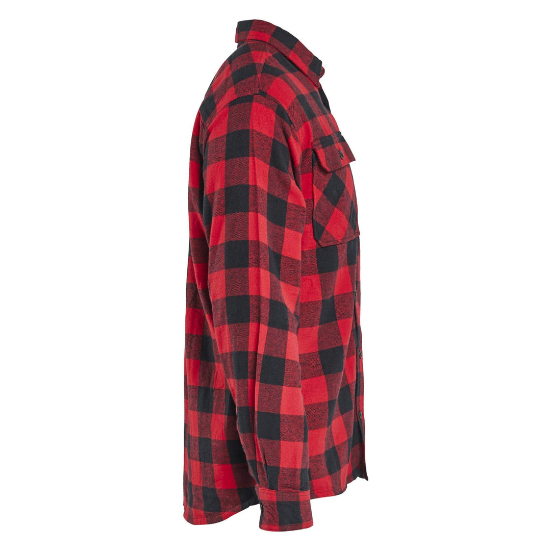 Blaklader 32881168 Cotton Relaxed Fit Flannel Shirt Red/Black Right #colour_red-black