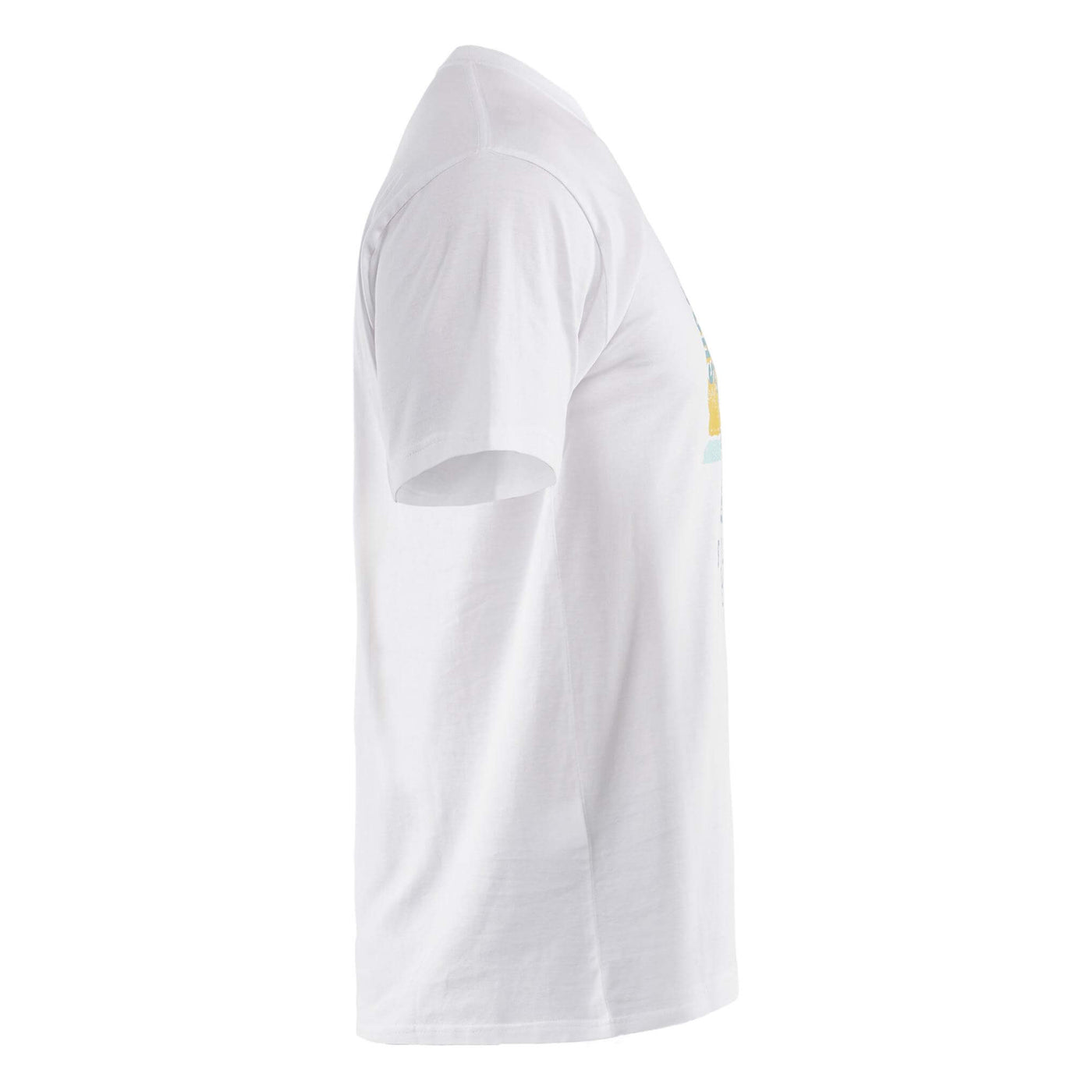 Blaklader 94181042 Cotton T-Shirt Blaklader Beach Club Print White Left #colour_white