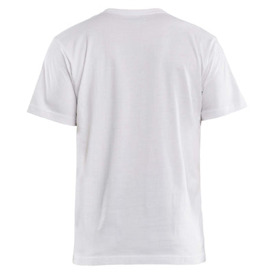 Blaklader 94181042 Cotton T-Shirt Blaklader Beach Club Print White Rear #colour_white